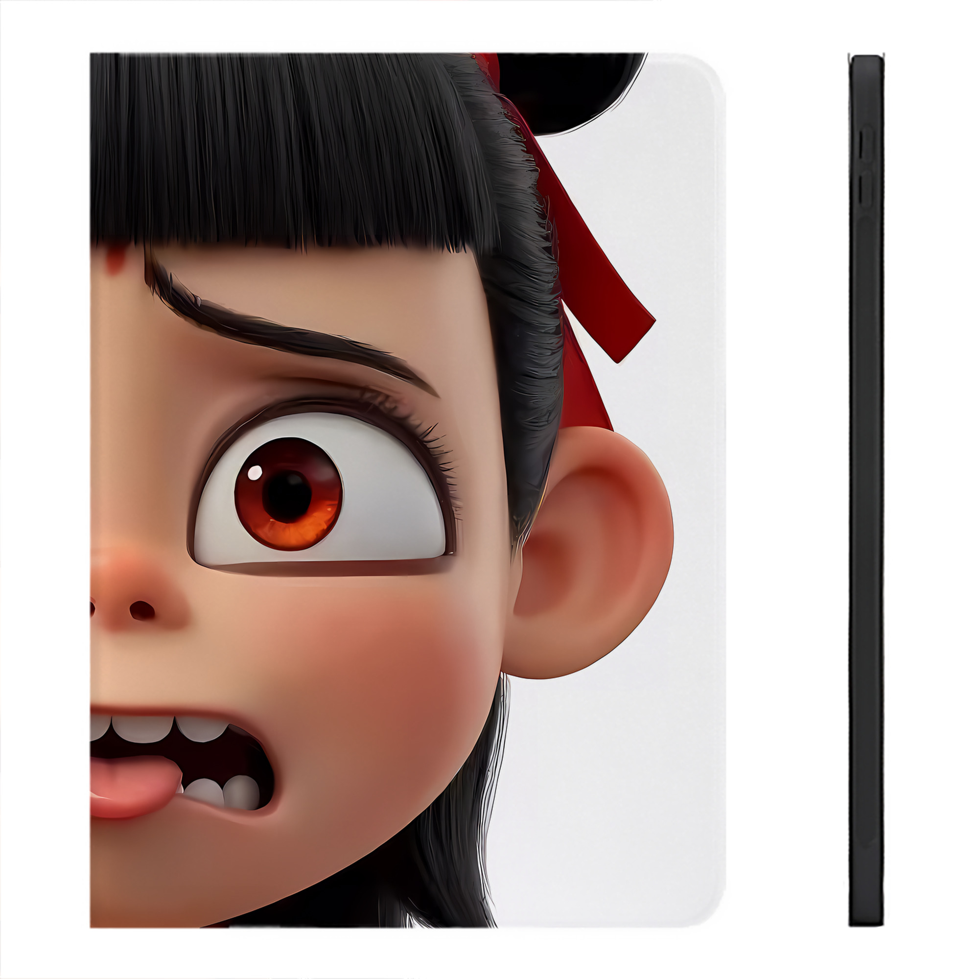 （画像用） Ne Zha 2 ナタ 魔童の大暴れ IPadケース ペンホルダー付き ブックスタイルデザイン